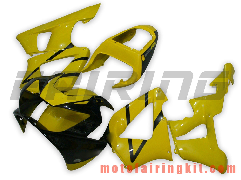 Kits de carenado aptos para CBR900RR 929 2000 2001 CBR900 RR 929 00 01 Molde de inyección de plástico ABS Carrocería completa para motocicleta Carrocería del mercado de accesorios Marco (amarillo y negro) B009