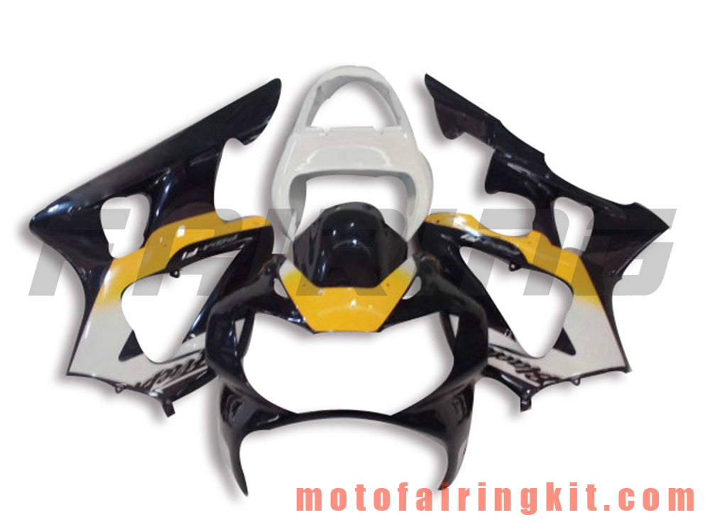 Kits de carenado aptos para CBR900RR 929 2000 2001 CBR900 RR 929 00 01 Molde de inyección de plástico ABS Carrocería completa para motocicleta Marco de carrocería de posventa (negro y amarillo) B010