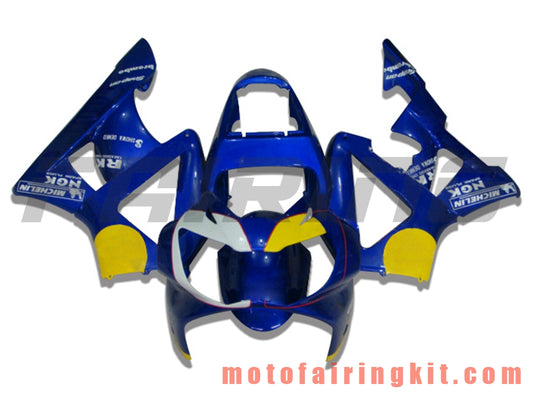 Kits de carenado aptos para CBR900RR 929 2000 2001 CBR900 RR 929 00 01 Molde de inyección de plástico ABS Carrocería completa para motocicleta Carrocería del mercado de accesorios Marco (azul) B011