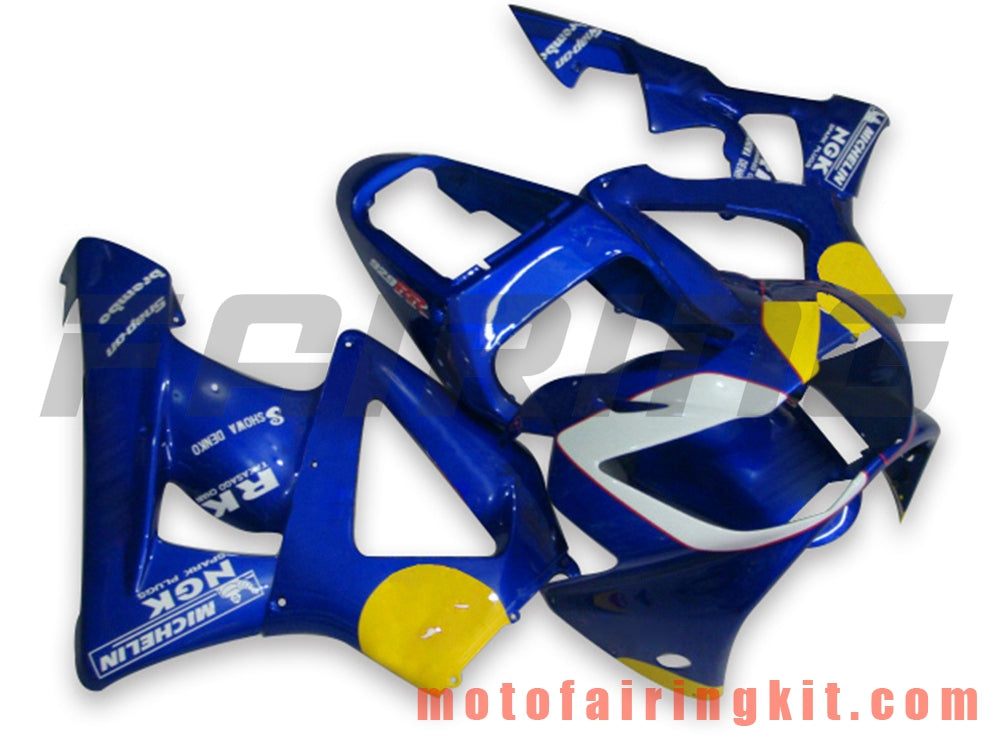 Kits de carenado aptos para CBR900RR 929 2000 2001 CBR900 RR 929 00 01 Molde de inyección de plástico ABS Carrocería completa para motocicleta Carrocería del mercado de accesorios Marco (azul) B011