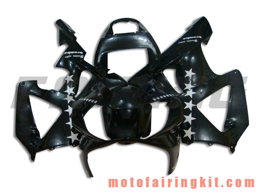 Kits de carenado aptos para CBR900RR 929 2000 2001 CBR900 RR 929 00 01 Molde de inyección de plástico ABS Carrocería completa para motocicleta Marco de carrocería de posventa (negro y plateado) B012