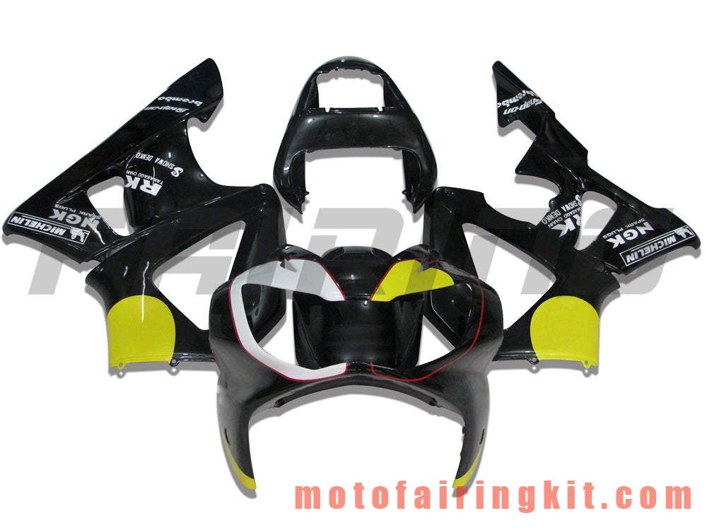 Kits de carenado aptos para CBR900RR 929 2000 2001 CBR900 RR 929 00 01 Molde de inyección de plástico ABS Carrocería completa para motocicleta Carrocería del mercado de accesorios Marco (negro) B014