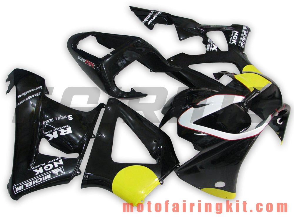 Kits de carenado aptos para CBR900RR 929 2000 2001 CBR900 RR 929 00 01 Molde de inyección de plástico ABS Carrocería completa para motocicleta Carrocería del mercado de accesorios Marco (negro) B014