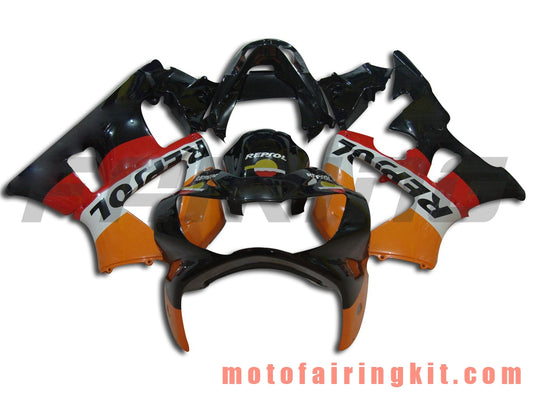 Kits de carenado aptos para CBR900RR 929 2000 2001 CBR900 RR 929 00 01 Molde de inyección de plástico ABS Carrocería completa para motocicleta Carrocería del mercado de accesorios Marco (naranja y negro) B016