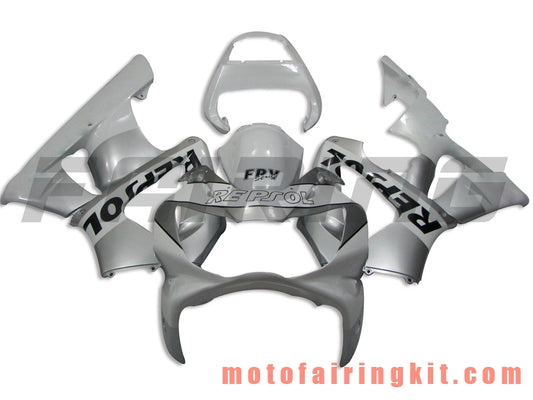 Kits de carenado aptos para CBR900RR 929 2000 2001 CBR900 RR 929 00 01 Molde de inyección de plástico ABS Carrocería completa para motocicleta Marco de carrocería de posventa (blanco y plateado) B017