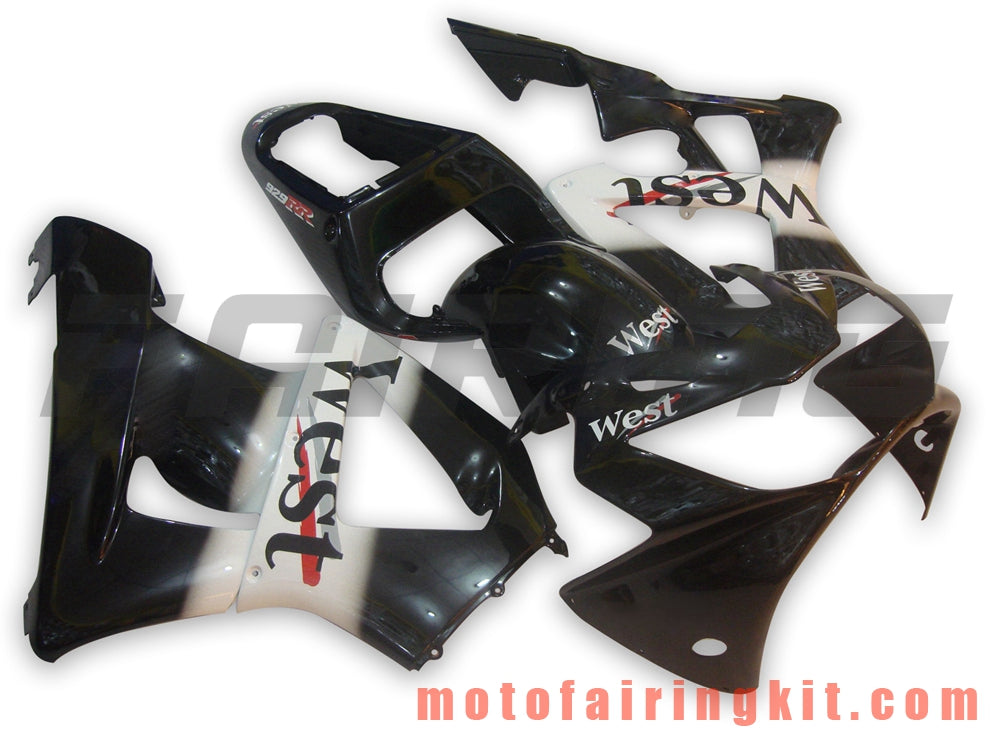 Kits de carenado aptos para CBR900RR 929 2000 2001 CBR900 RR 929 00 01 Molde de inyección de plástico ABS Carrocería completa para motocicleta Marco de carrocería de posventa (blanco y negro) B020