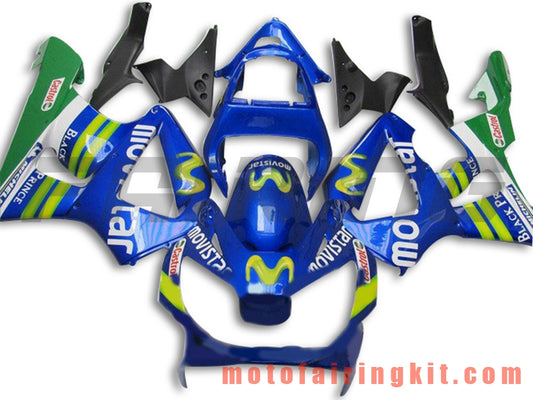 Kits de carenado aptos para CBR900RR 929 2000 2001 CBR900 RR 929 00 01 Molde de inyección de plástico ABS Carrocería completa para motocicleta Marco de carrocería de posventa (azul y verde) B040