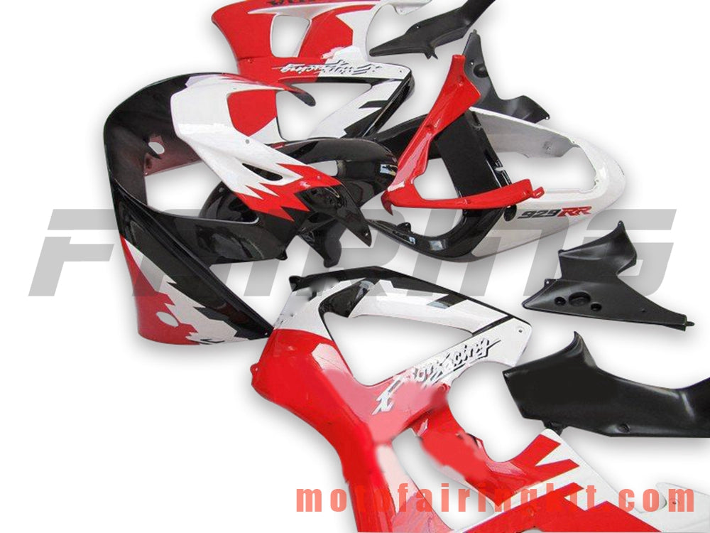 Kits de carenado aptos para CBR900RR 929 2000 2001 CBR900 RR 929 00 01 Molde de inyección de plástico ABS Carrocería completa para motocicleta Marco de carrocería de posventa (rojo y negro) B042