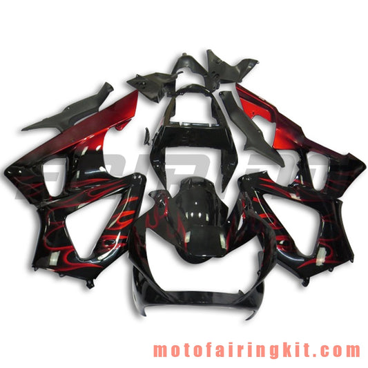 Kits de carenado aptos para CBR900RR 929 2000 2001 CBR900 RR 929 00 01 Molde de inyección de plástico ABS Carrocería completa para motocicleta Marco de carrocería de posventa (negro y rojo) B048