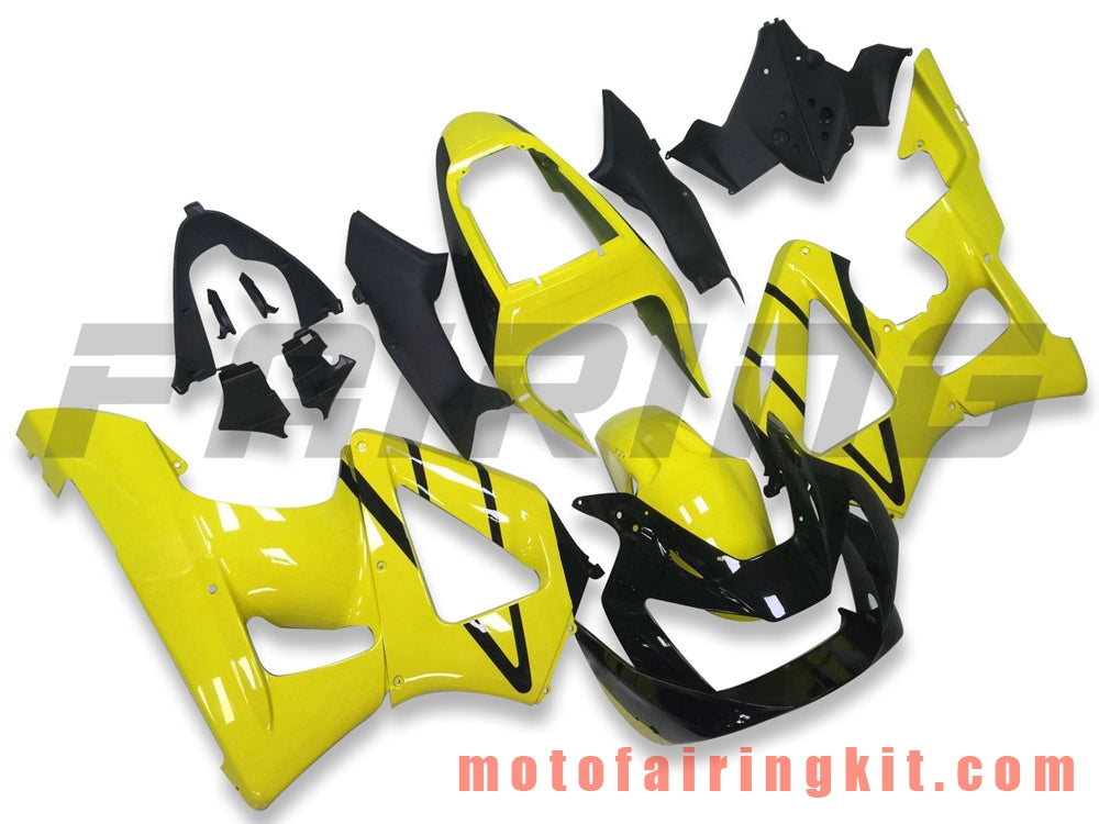 Kits de carenado aptos para CBR900RR 929 2000 2001 CBR900 RR 929 00 01 Molde de inyección de plástico ABS Carrocería completa para motocicleta Carrocería del mercado de accesorios Marco (amarillo y negro) B051