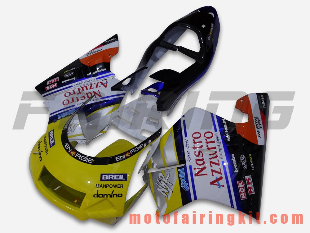 Kits de carenado aptos para NSR250R 1994 1995 1996 1997 1998 1999 NSR250 R 94 - 99 Molde de inyección de plástico ABS Carrocería completa para motocicleta Carrocería del mercado de accesorios Marco (amarillo y blanco) B001