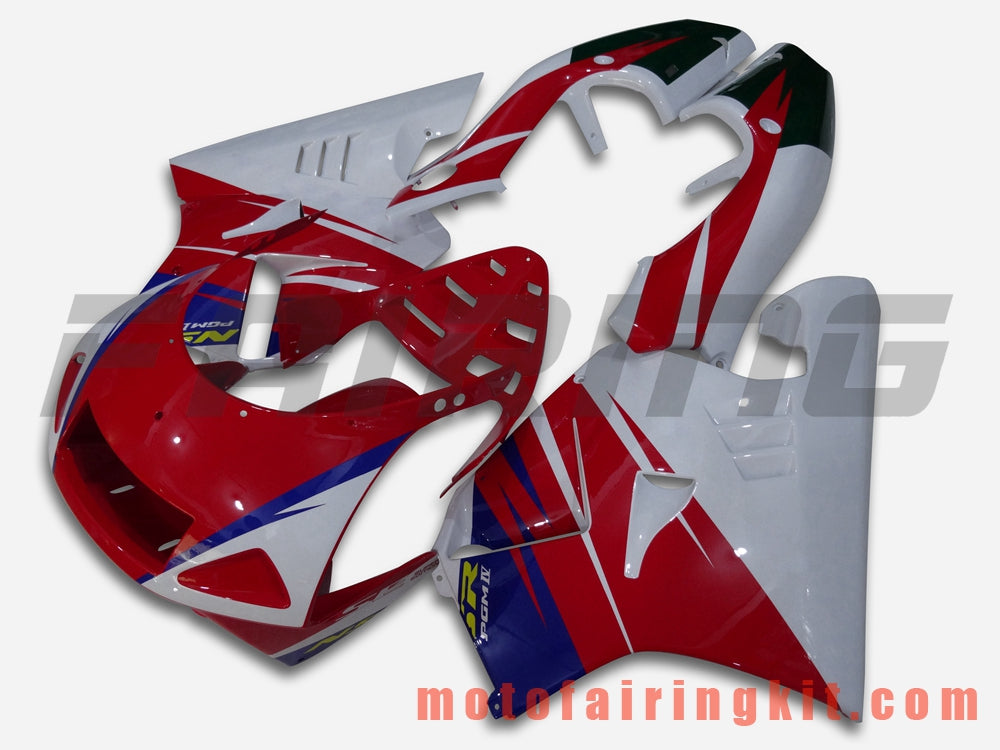 Fairing Kits Fit for NSR250R 1994 1995 1996 1997 1998 1999 NSR250 R 94 - 99 Plastic ABS Injection Mold Complete Motorcycle Body Aftermarket Bodywork Frame (Red & White) B002