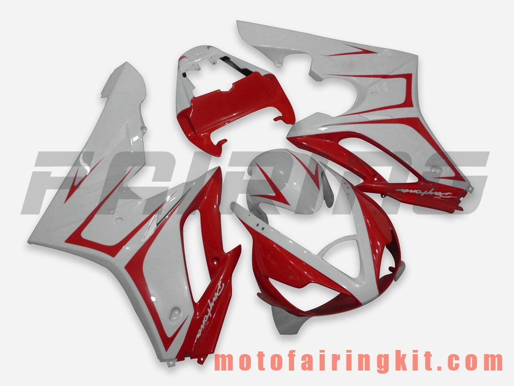 Fairing Kits Fit for Daytona 675 2006 2007 2008 675 06 07 08 Plastic ABS Injection Mold Complete Motorcycle Body Aftermarket Bodywork Frame (Red & White) B005