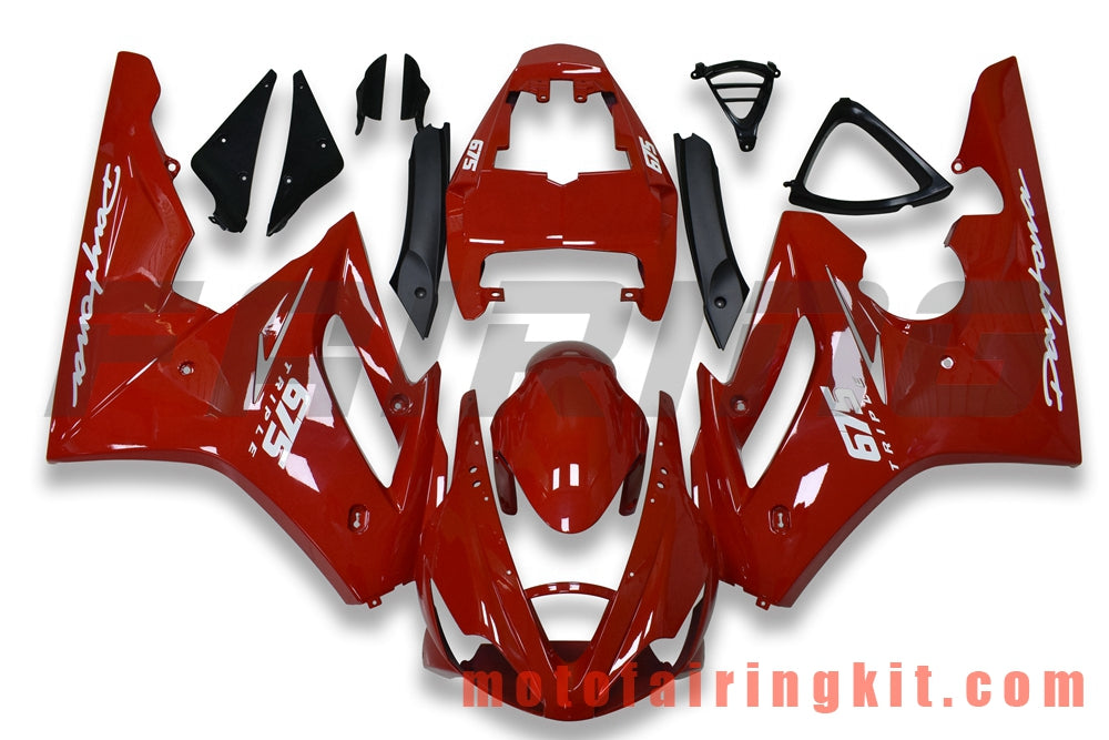 Kits de carenado aptos para Daytona 675 2006 2007 2008 675 06 07 08 Molde de inyección de plástico ABS Carrocería completa para motocicleta Carrocería del mercado de accesorios Marco (rojo) B015