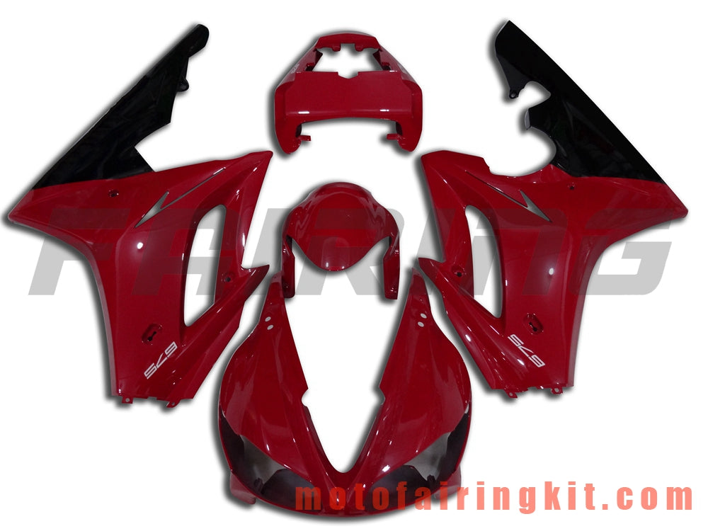 Fairing Kits Fit for Daytona 675 2009 2010 2011 2012 675 09 10 11 12 Plastic ABS Injection Mold Complete Motorcycle Body Aftermarket Bodywork Frame (Red & Black) B001