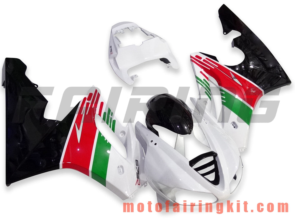 Kits de carenado aptos para Daytona 675 2009 2010 2011 2012 675 09 10 11 12 Molde de inyección de plástico ABS Carrocería completa para motocicleta Carrocería del mercado de accesorios Marco (blanco y negro) B006