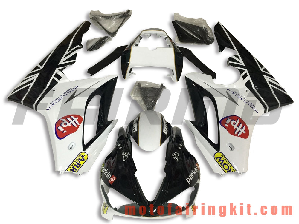 Fairing Kits Fit for Daytona 675 2009 2010 2011 2012 675 09 10 11 12 Plastic ABS Injection Mold Complete Motorcycle Body Aftermarket Bodywork Frame (White & Black) B007