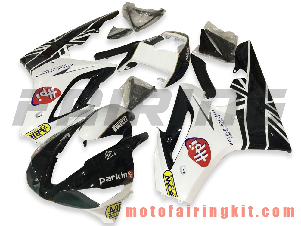 Fairing Kits Fit for Daytona 675 2009 2010 2011 2012 675 09 10 11 12 Plastic ABS Injection Mold Complete Motorcycle Body Aftermarket Bodywork Frame (White & Black) B007