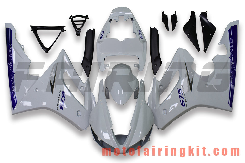 Fairing Kits Fit for Daytona 675 2009 2010 2011 2012 675 09 10 11 12 Plastic ABS Injection Mold Complete Motorcycle Body Aftermarket Bodywork Frame (White) B008