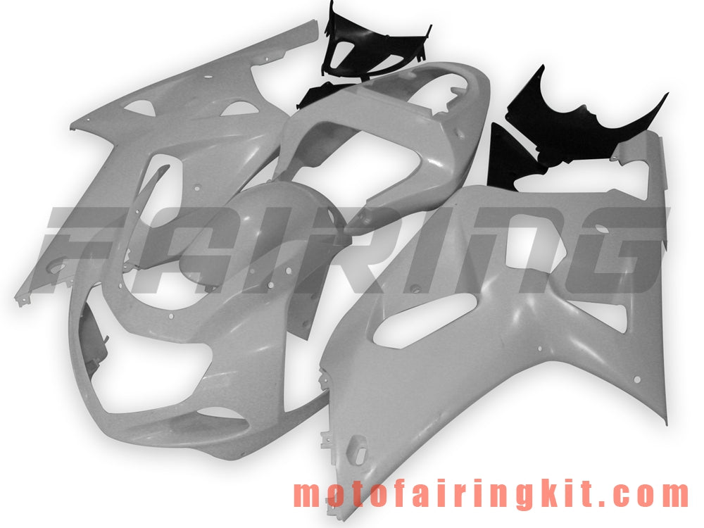 Fairing Kits Fit for GSXR1000 2000 2001 2002 GSXR 1000 00 01 02 Plastic ABS Injection Mold Complete Motorcycle Body Aftermarket Bodywork Frame (White) B006