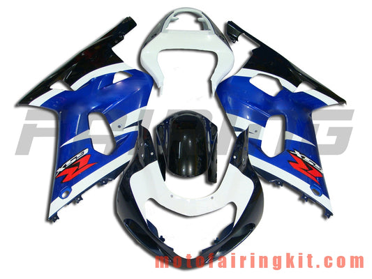 フェアリングキット GSXR1000 2000 2001 2002 GSXR 1000 00 01 02 プラスチック ABS 射出成型 完全なオートバイボディ アフターマーケットボディワークフレーム (ブルー &amp; ホワイト) B016