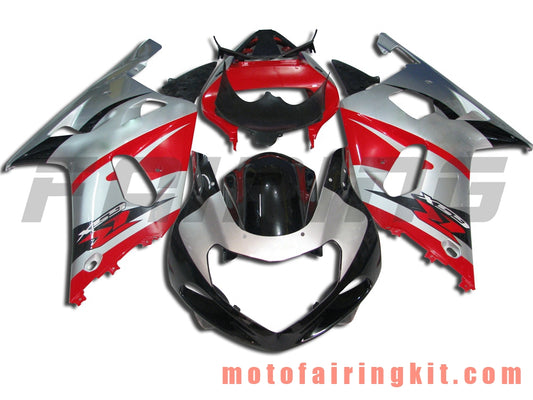 Kits de carenado aptos para GSXR1000 2000 2001 2002 GSXR 1000 00 01 02 Molde de inyección de plástico ABS Carrocería completa para motocicleta Marco de carrocería de posventa (rojo y plateado) B018