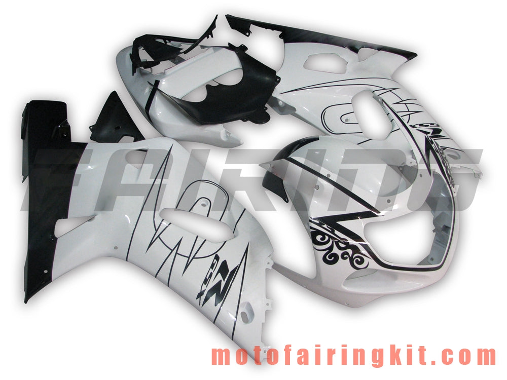 Fairing Kits Fit for GSXR1000 2000 2001 2002 GSXR 1000 00 01 02 Plastic ABS Injection Mold Complete Motorcycle Body Aftermarket Bodywork Frame (White & Black) B020