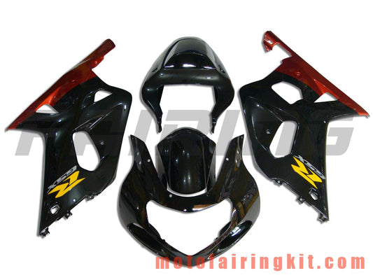 Kits de carenado aptos para GSXR1000 2000 2001 2002 GSXR 1000 00 01 02 Molde de inyección de plástico ABS Carrocería completa para motocicleta Marco de carrocería de posventa (negro y rojo) B023