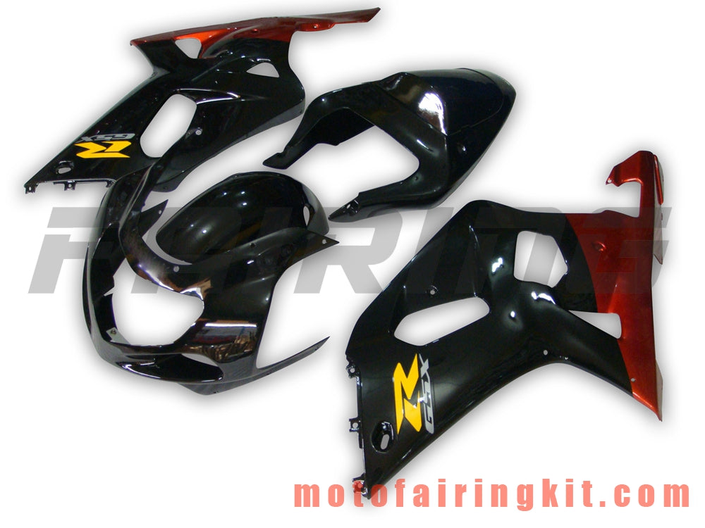 フェアリングキット GSXR1000 2000 2001 2002 GSXR 1000 00 01 02 プラスチック ABS 射出成形 完全なオートバイボディ アフターマーケットボディワークフレーム (ブラック &amp; レッド) B023