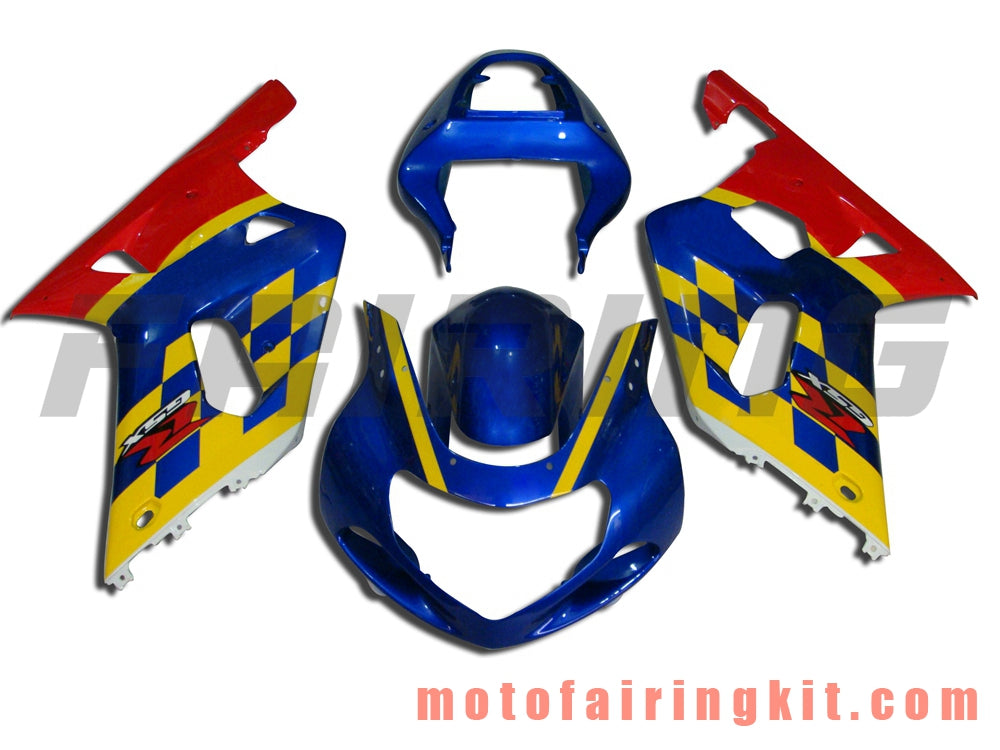 Kits de carenado aptos para GSXR1000 2000 2001 2002 GSXR 1000 00 01 02 Molde de inyección de plástico ABS Carrocería completa para motocicleta Marco de carrocería de posventa (azul y amarillo) B025