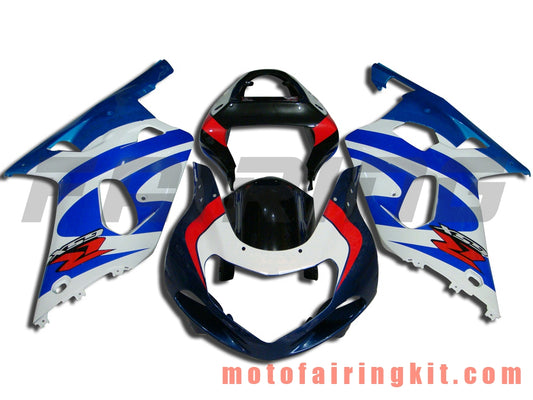 Kits de carenado aptos para GSXR1000 2000 2001 2002 GSXR 1000 00 01 02 Molde de inyección de plástico ABS Carrocería completa para motocicleta Marco de carrocería de posventa (azul y negro) B027