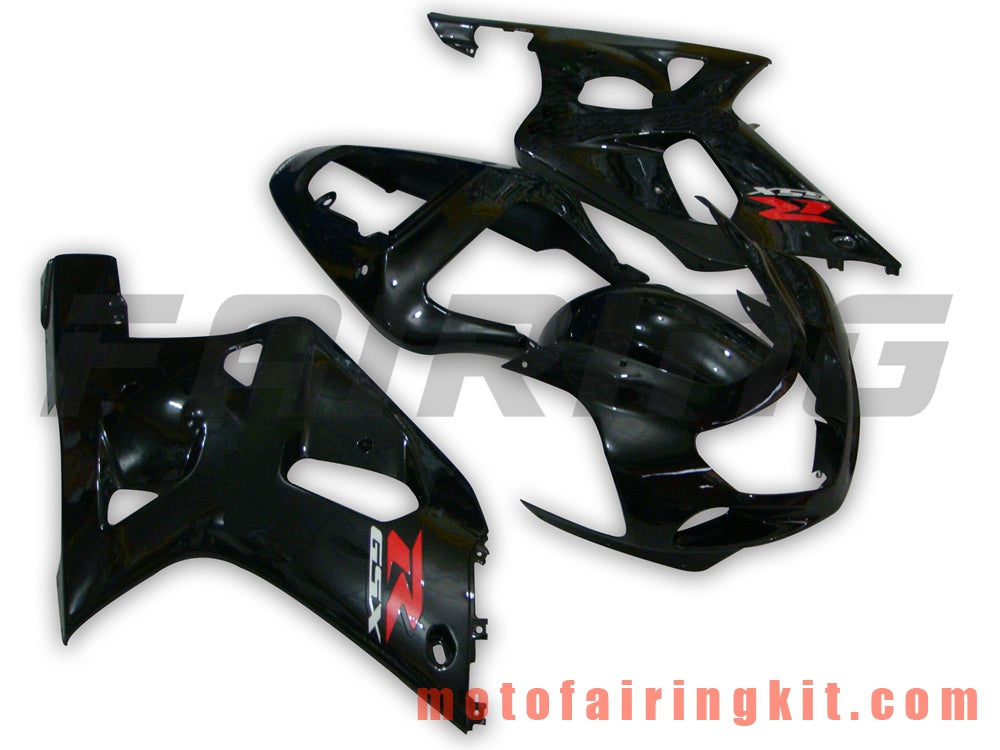 Kits de carenado aptos para GSXR1000 2000 2001 2002 GSXR 1000 00 01 02 Molde de inyección de plástico ABS Carrocería completa para motocicleta Marco de carrocería de posventa (negro) B028