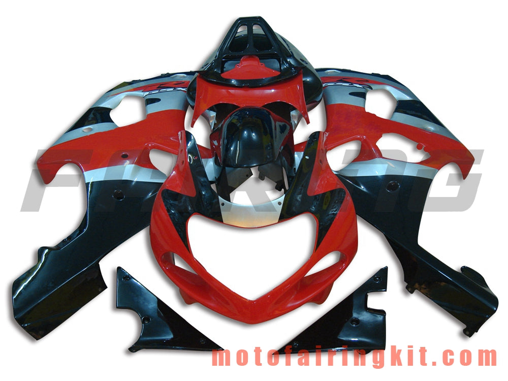 Fairing Kits Fit for GSXR1000 2000 2001 2002 GSXR 1000 00 01 02 Plastic ABS Injection Mold Complete Motorcycle Body Aftermarket Bodywork Frame (Red & Black) B032