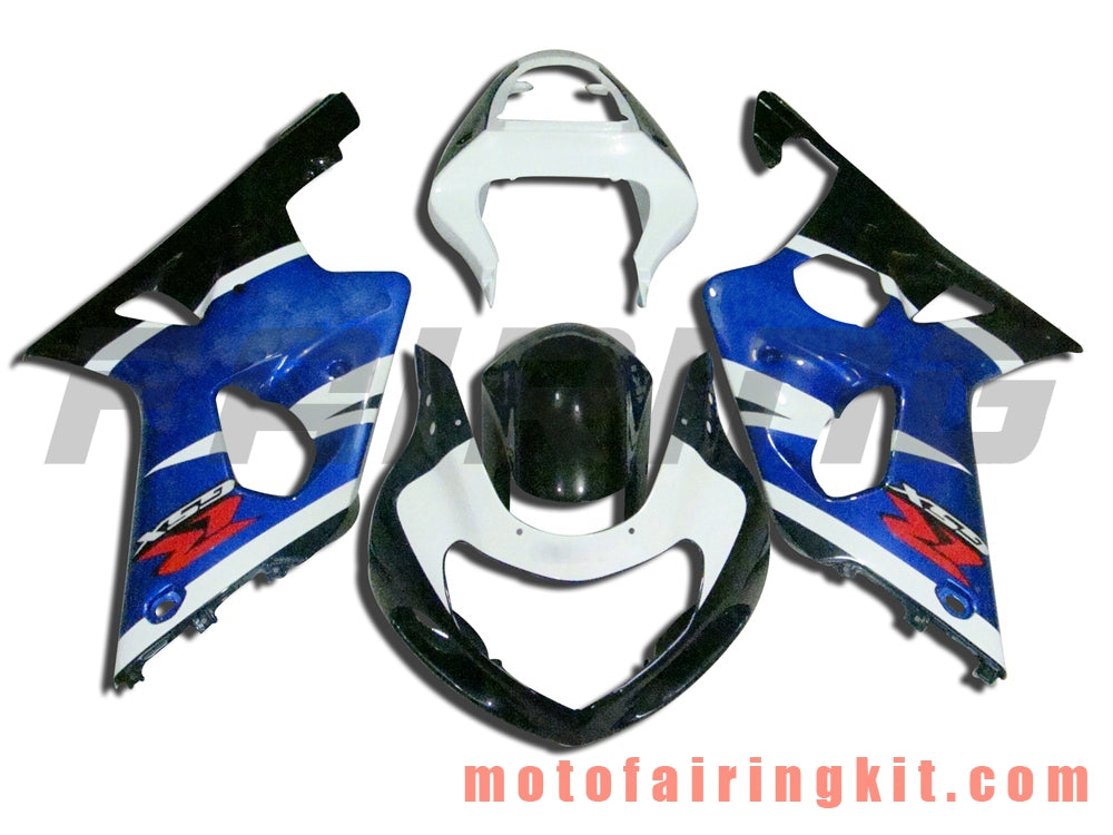 Fairing Kits Fit for GSXR1000 2000 2001 2002 GSXR 1000 00 01 02 Plastic ABS Injection Mold Complete Motorcycle Body Aftermarket Bodywork Frame (Blue & Black) B033