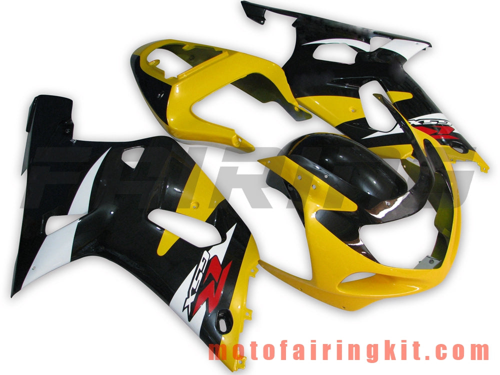 Kits de carenado aptos para GSXR1000 2000 2001 2002 GSXR 1000 00 01 02 Molde de inyección de plástico ABS Carrocería completa para motocicleta Marco de carrocería de posventa (amarillo y negro) B040