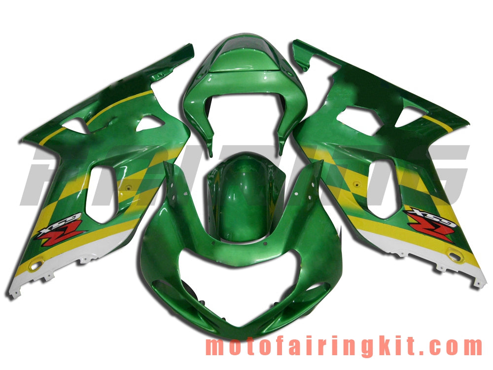 Kits de carenado aptos para GSXR1000 2000 2001 2002 GSXR 1000 00 01 02 Molde de inyección de plástico ABS Carrocería completa para motocicleta Marco de carrocería de posventa (verde) B043