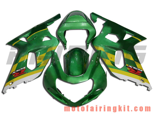 Kits de carenado aptos para GSXR1000 2000 2001 2002 GSXR 1000 00 01 02 Molde de inyección de plástico ABS Carrocería completa para motocicleta Marco de carrocería de posventa (verde) B043