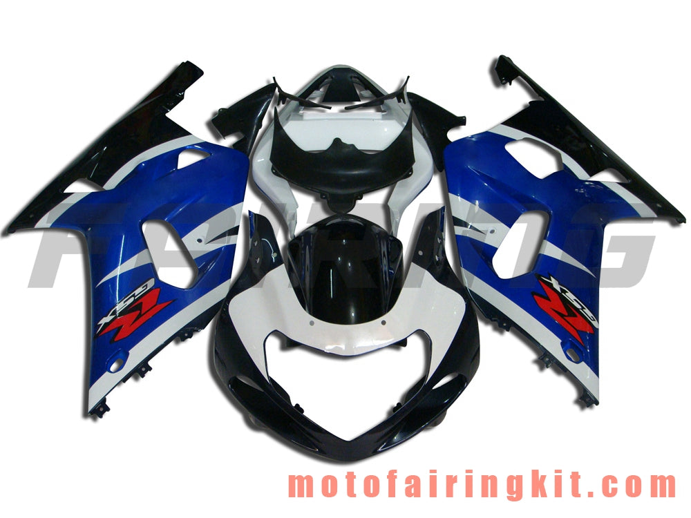 Kits de carenado aptos para GSXR1000 2000 2001 2002 GSXR 1000 00 01 02 Molde de inyección de plástico ABS Carrocería completa para motocicleta Marco de carrocería de posventa (azul y negro) B045