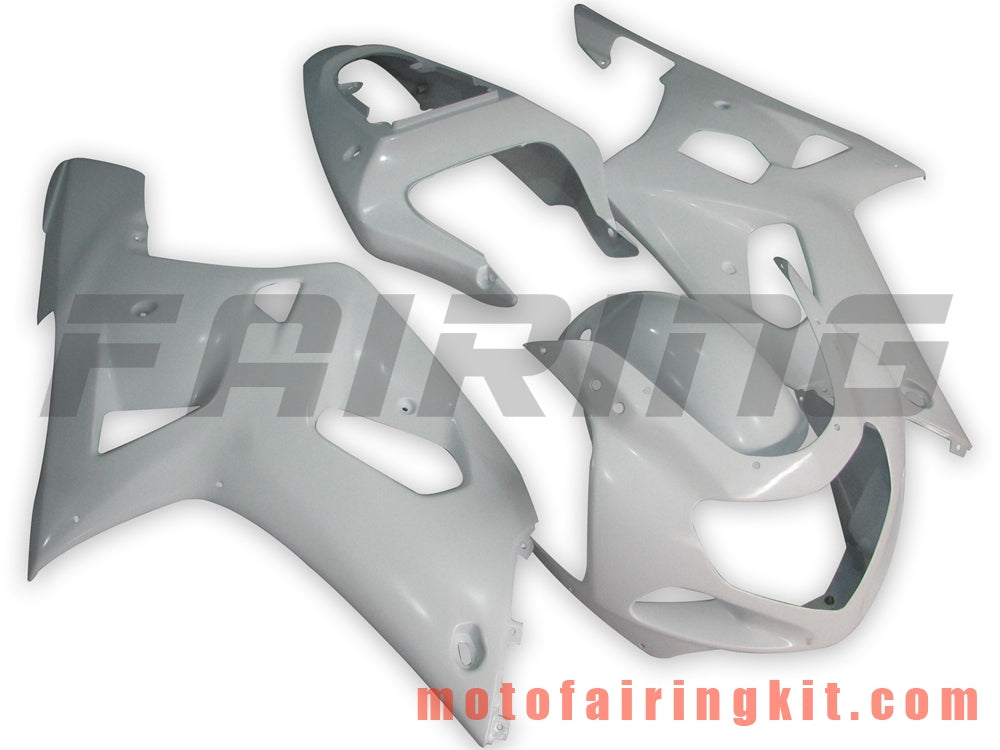 Kits de carenado aptos para GSXR1000 2000 2001 2002 GSXR 1000 00 01 02 Molde de inyección de plástico ABS Carrocería completa para motocicleta Marco de carrocería de posventa (blanco) B047