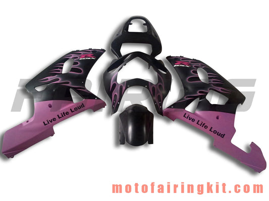 Kits de carenado aptos para GSXR1000 2000 2001 2002 GSXR 1000 00 01 02 Molde de inyección de plástico ABS Carrocería completa para motocicleta Marco de carrocería de posventa (rosa y negro) B050