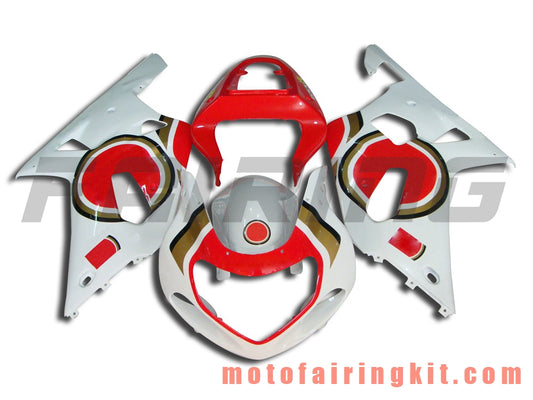 Kits de carenado aptos para GSXR1000 2000 2001 2002 GSXR 1000 00 01 02 Molde de inyección de plástico ABS Carrocería completa para motocicleta Marco de carrocería de posventa (blanco y rojo) B051