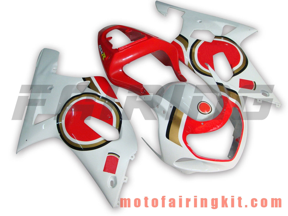 Kits de carenado aptos para GSXR1000 2000 2001 2002 GSXR 1000 00 01 02 Molde de inyección de plástico ABS Carrocería completa para motocicleta Marco de carrocería de posventa (blanco y rojo) B051