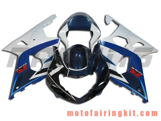 Kits de carenado aptos para GSXR1000 2000 2001 2002 GSXR 1000 00 01 02 Molde de inyección de plástico ABS Carrocería completa para motocicleta Marco de carrocería de posventa (azul oscuro y blanco) B052