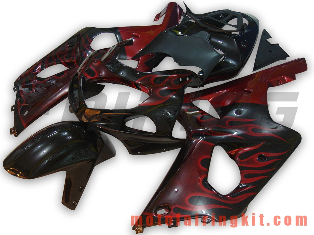 Kits de carenado aptos para GSXR1000 2000 2001 2002 GSXR 1000 00 01 02 Molde de inyección de plástico ABS Carrocería completa para motocicleta Marco de carrocería de posventa (rojo y negro) B053