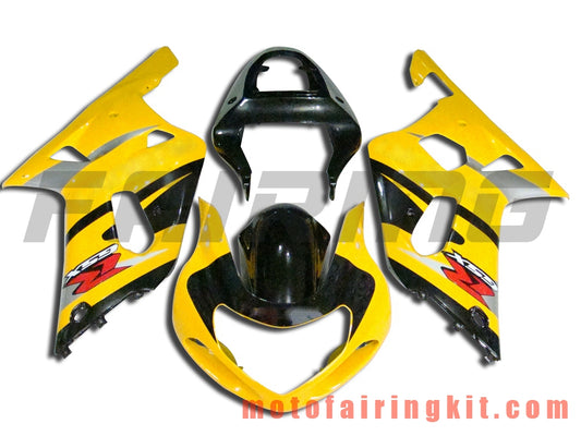 Kits de carenado aptos para GSXR1000 2000 2001 2002 GSXR 1000 00 01 02 Molde de inyección de plástico ABS Carrocería completa para motocicleta Marco de carrocería de posventa (amarillo y negro) B060