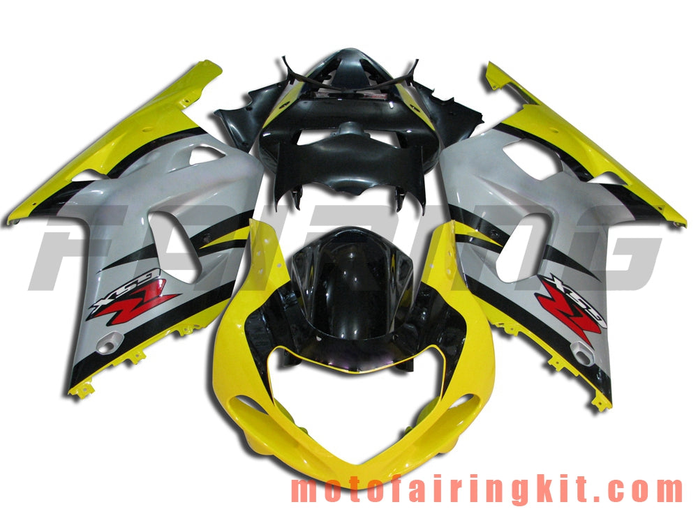 Kits de carenado aptos para GSXR1000 2000 2001 2002 GSXR 1000 00 01 02 Molde de inyección de plástico ABS Carrocería completa para motocicleta Marco de carrocería de posventa (amarillo y plateado) B062