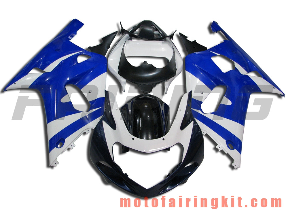 Fairing Kits Fit for GSXR1000 2000 2001 2002 GSXR 1000 00 01 02 Plastic ABS Injection Mold Complete Motorcycle Body Aftermarket Bodywork Frame (Blue & White) B066