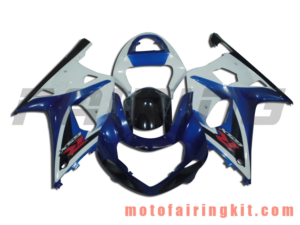 Kits de carenado aptos para GSXR1000 2000 2001 2002 GSXR 1000 00 01 02 Molde de inyección de plástico ABS Carrocería completa para motocicleta Marco de carrocería de posventa (azul y blanco) B069