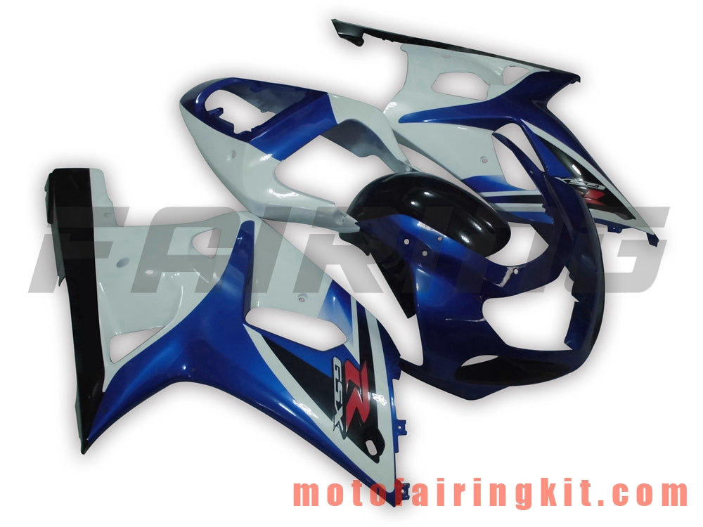 Kits de carenado aptos para GSXR1000 2000 2001 2002 GSXR 1000 00 01 02 Molde de inyección de plástico ABS Carrocería completa para motocicleta Marco de carrocería de posventa (azul y blanco) B069