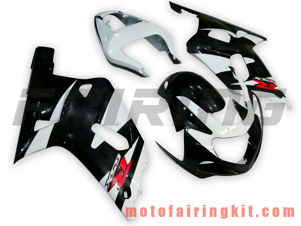 フェアリングキット GSXR1000 2000 2001 2002 GSXR 1000 00 01 02 プラスチック ABS 射出成形 完全なオートバイボディ アフターマーケットボディワークフレーム (ブラック &amp; ホワイト) B071